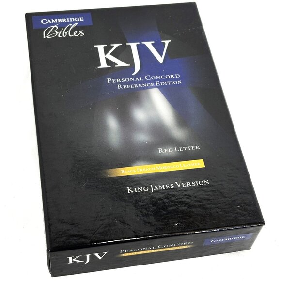 KJV Personal Concord Reference Bible Black French Morocco Leather KJ463:XRI NWT - Picture 1 of 16
